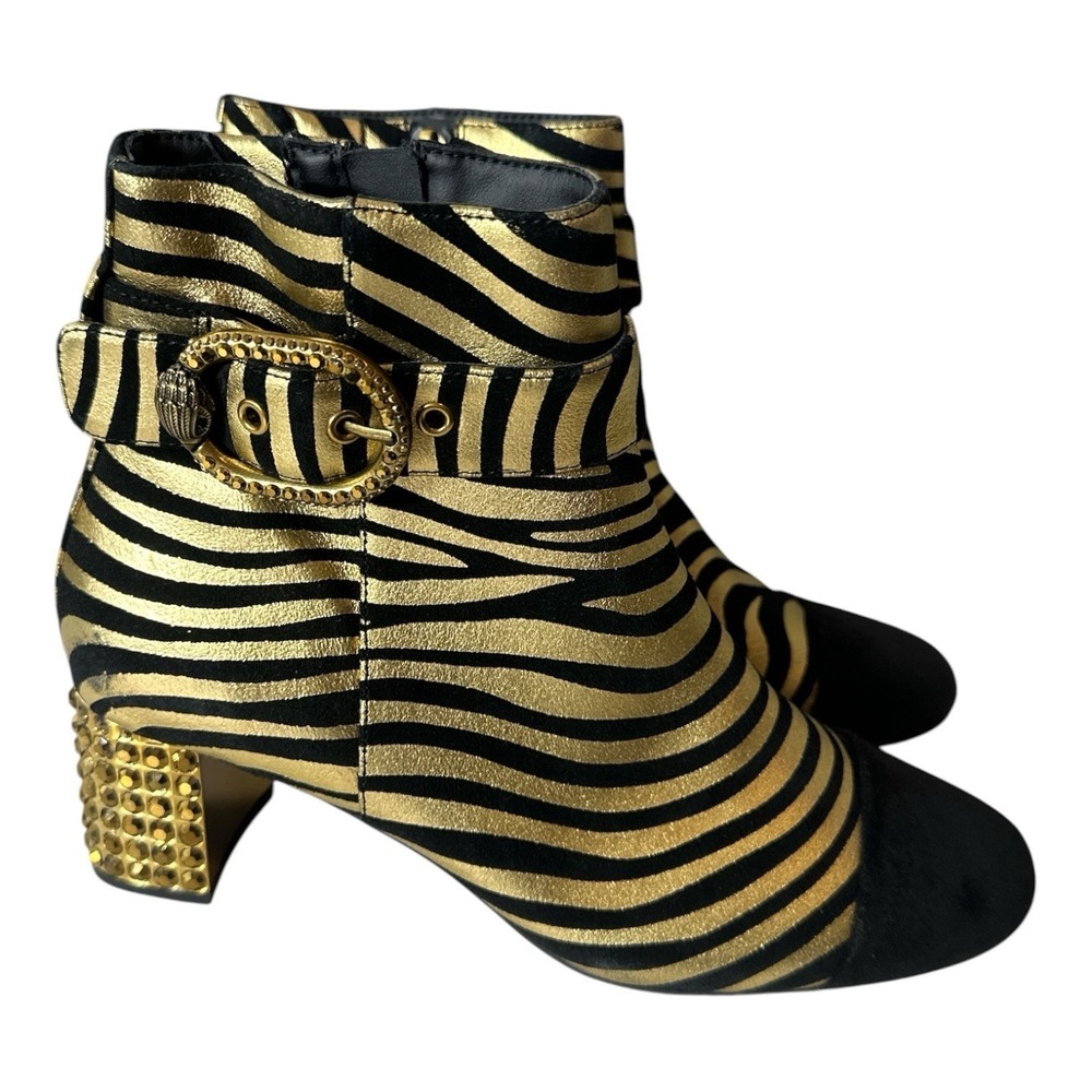 New Kurt Geiger Ankle Boots Women Size 37 Leather Luxury Party Crystals - Picture 3 of 11